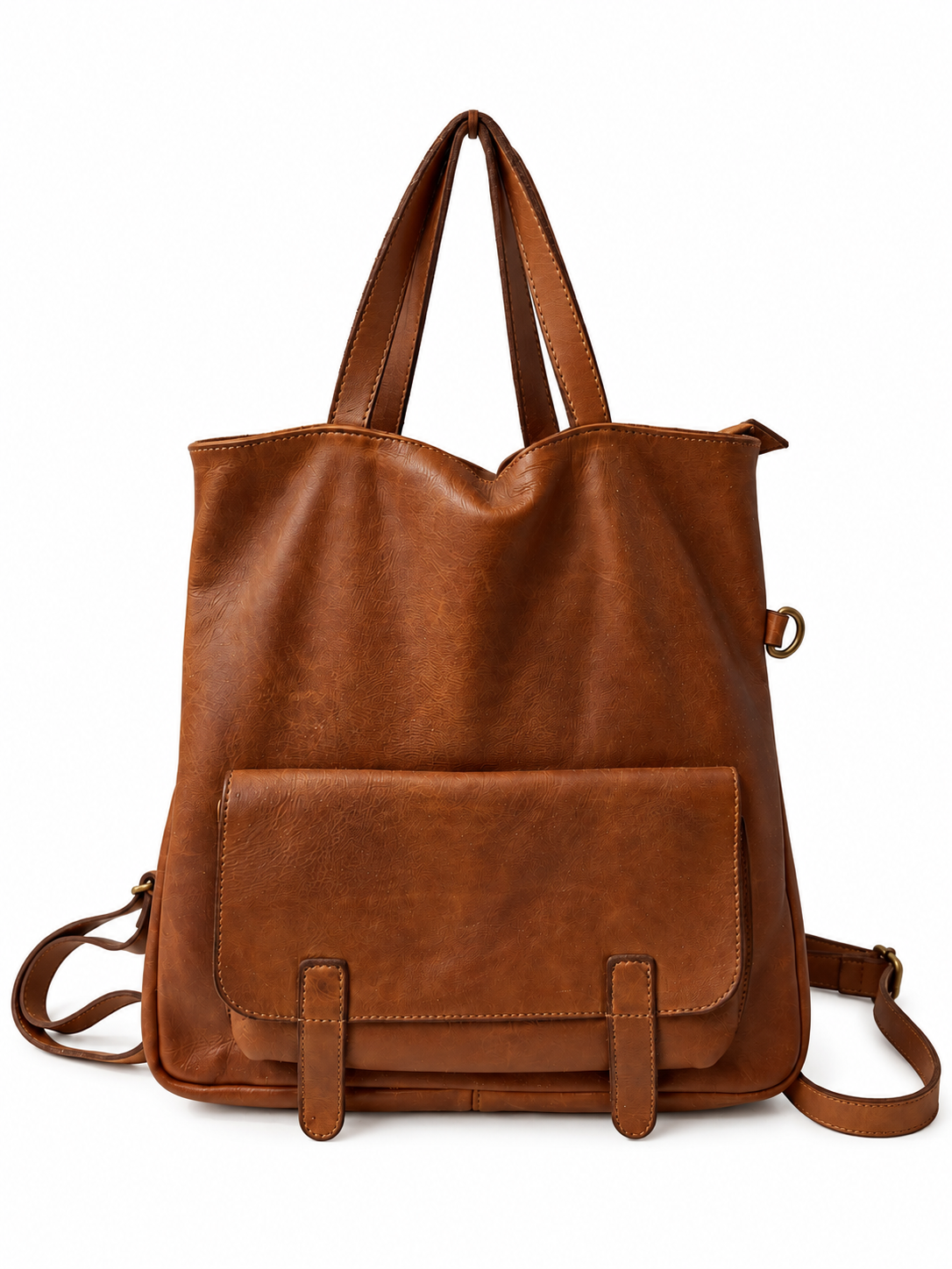 Borsa Convertibile in Pelle Lavata dal Design Italiano – Zaino e Borsa a Spalla 2-in-1