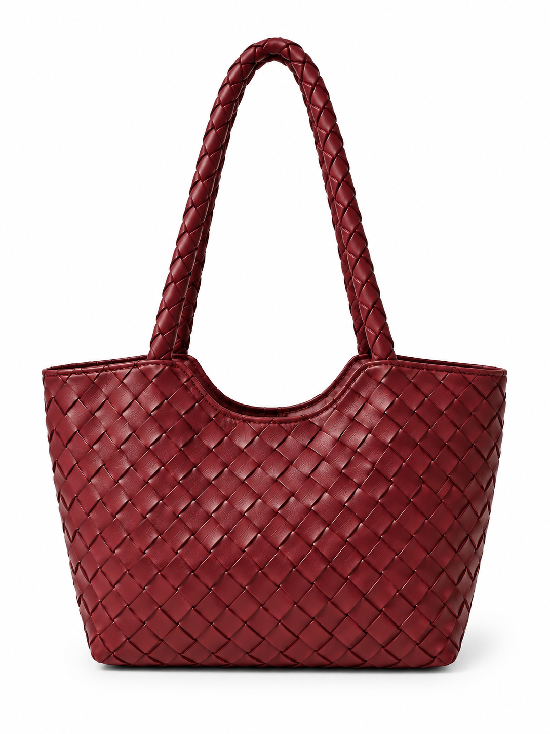 Borsa Tote Donna in Vera Pelle Intrecciata Made in Italy con Manici Intrecciati