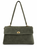 Borsa Donna in Camoscio Vera Pelle Made in Italy con Tracolla Rimovibile