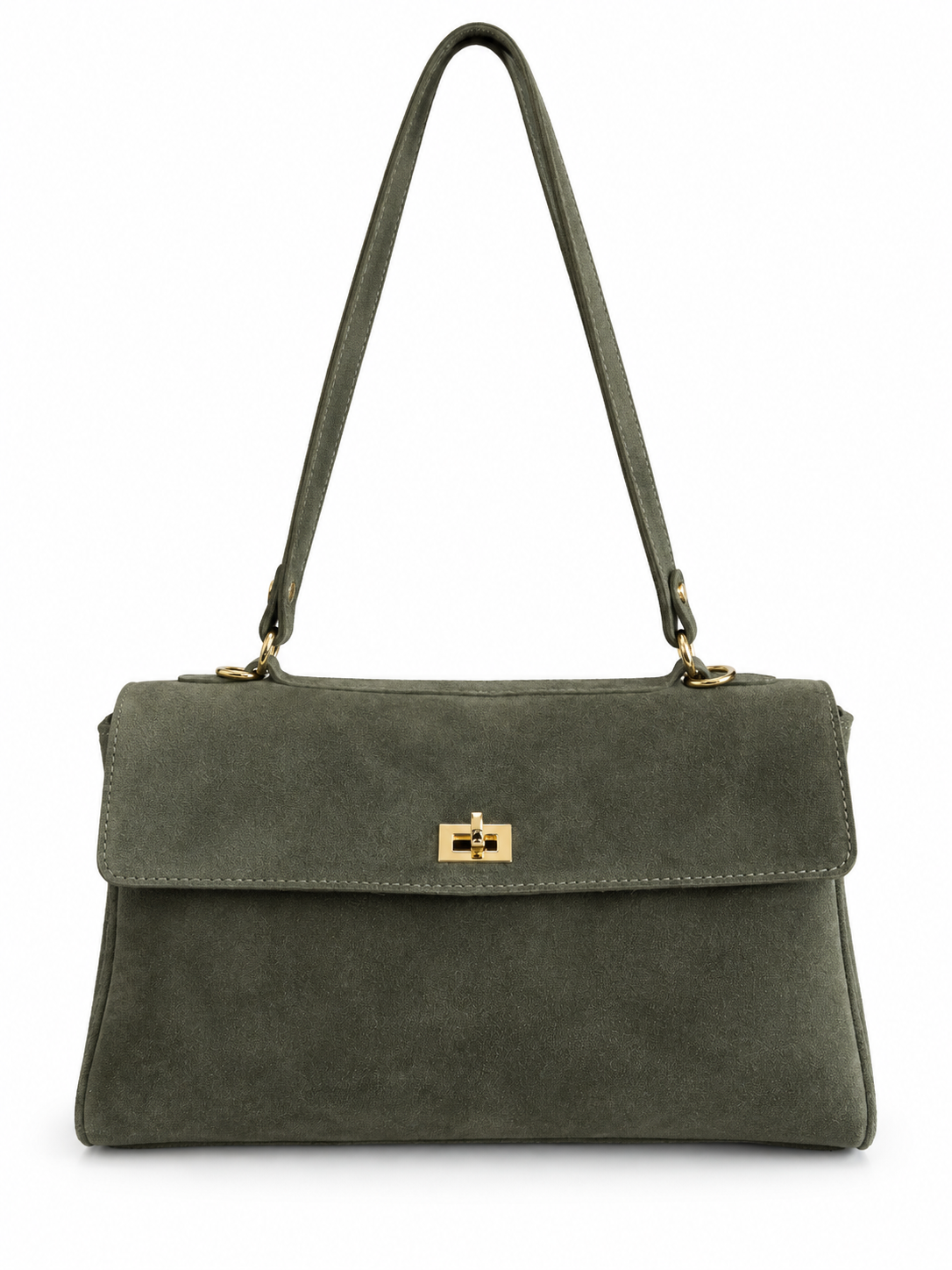 Borsa Donna in Camoscio Vera Pelle Made in Italy con Tracolla Rimovibile