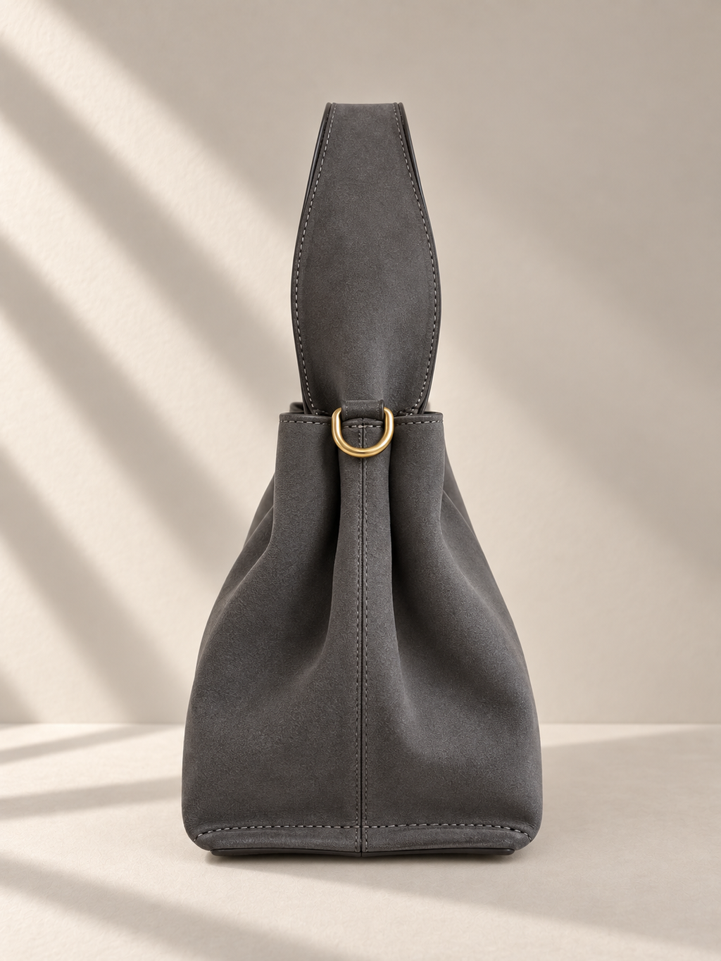 Borsa a Spalla in Camoscio Vera Pelle – Made in Italy | Tracolla Regolabile