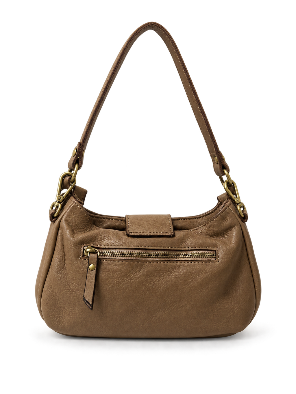 Borsa in Pelle Intrecciata a Mano da Spalla e a Tracolla con Tasca Frontale
