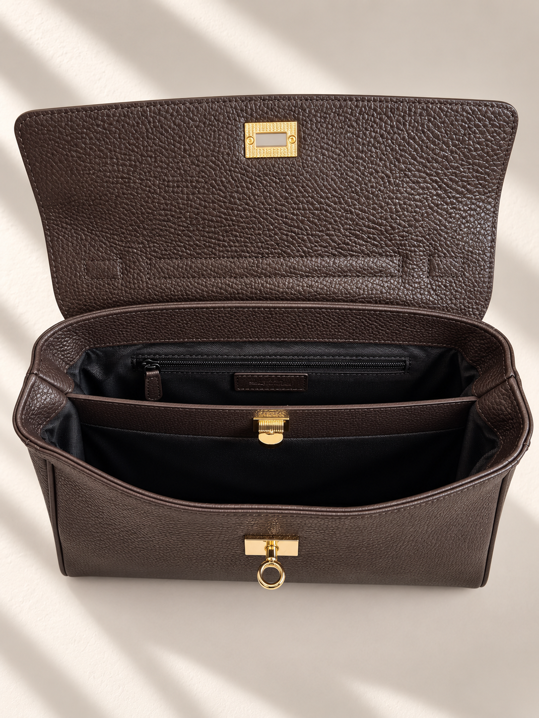 Borsa Donna in Vera Pelle Made in Italy 2 in 1 con Tracolla Rimovibile