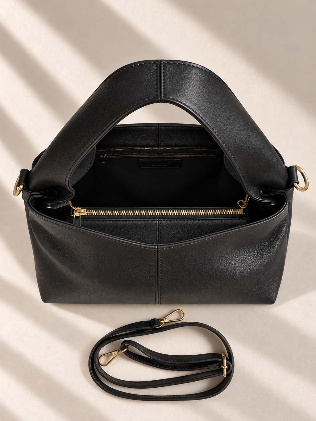 Borsa Donna in Vera Pelle Made in Italy – Borsa a Spalla con Tracolla e Manico Largo