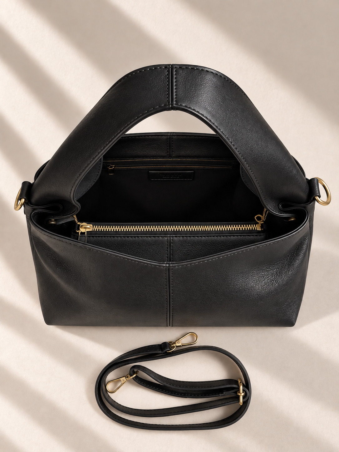 Borsa Donna in Vera Pelle Made in Italy – Borsa a Spalla con Tracolla e Manico Largo