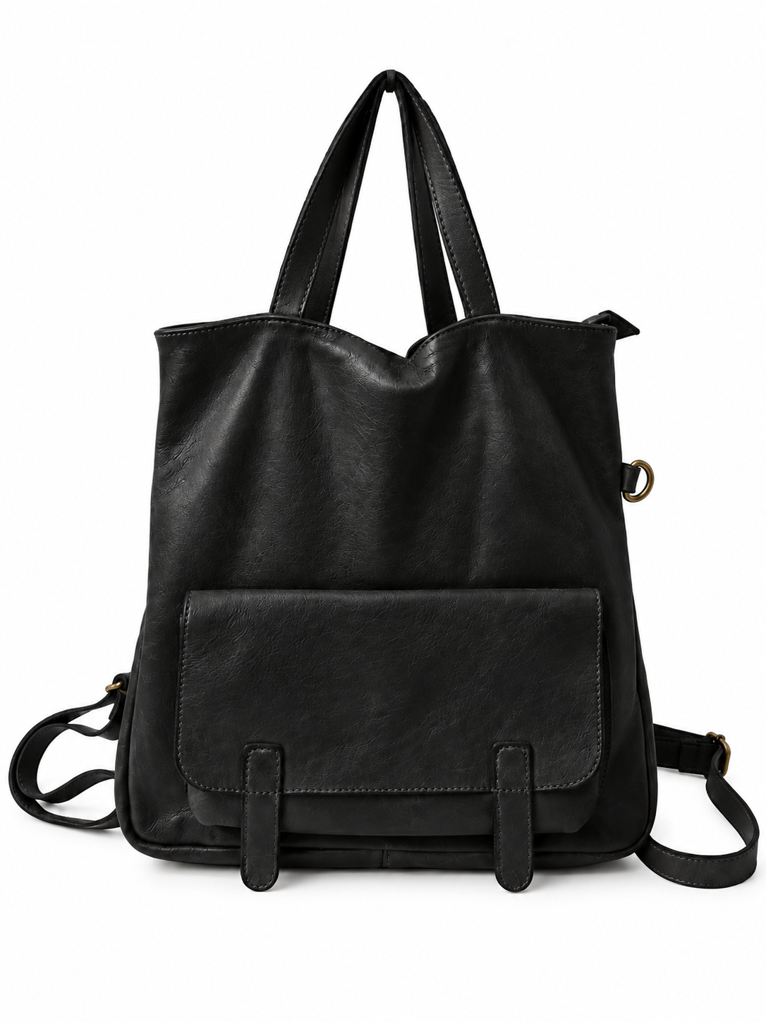 Borsa Convertibile in Pelle Lavata dal Design Italiano – Zaino e Borsa a Spalla 2-in-1