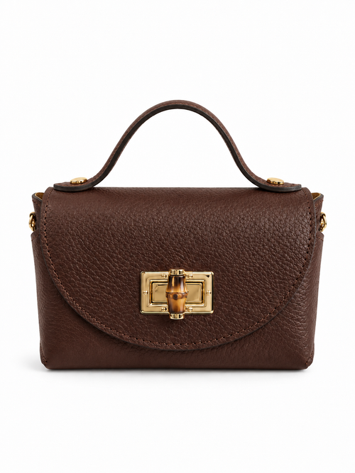 Borsa a Mano Donna in Vera Pelle Made in Italy con Tracolla a Catena