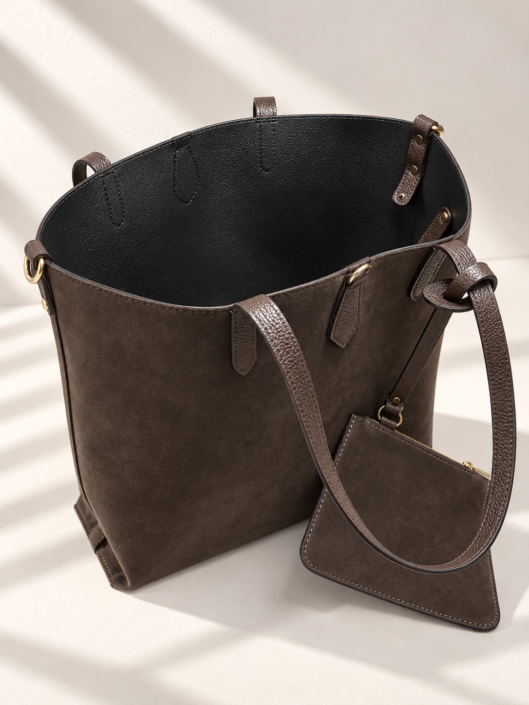 Borsa Donna in Vera Pelle Made in Italy con Pochette Interna e Tracolla a Catena